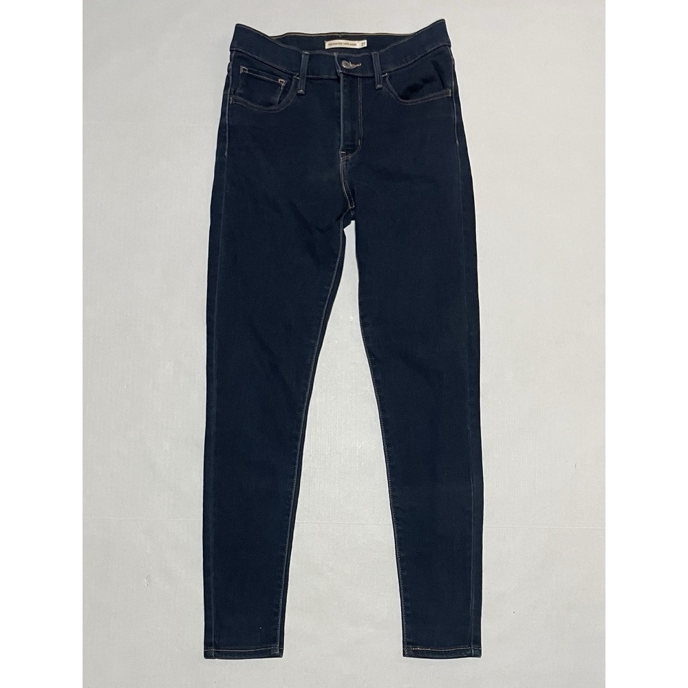 Levi's 720 Denim Jeans Women Size 27 X 27 High Rise Super Skinny‎ Dark Wash Blue